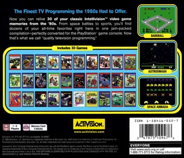 Intellivision Classic Games (US) box cover back